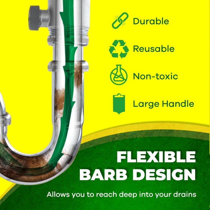 Zipit The original Zip-It Hair Clog Remover 25-inch Overall Length Drain Snake Cleaner (3-Pack), Unclog Your Sink, Shower, & Tub Drain In Seconds â€“ Non-toxic, Made in the USA - Image 3